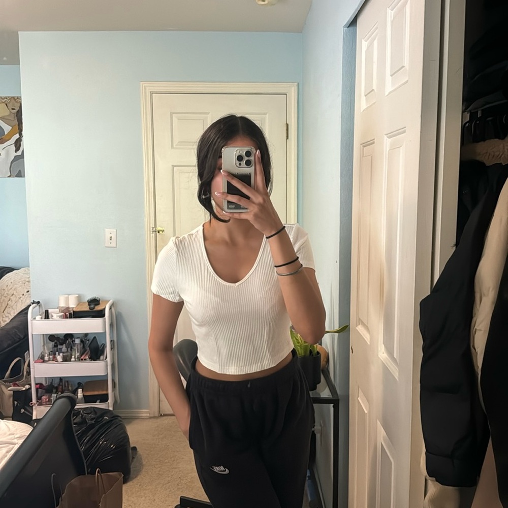 White Crop Top